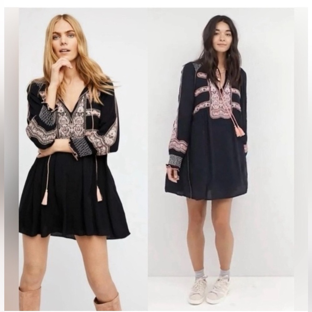 Free People Wind Willow Long Sleeve Dress